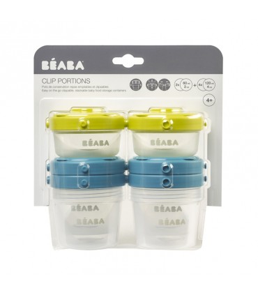 ست 6 عددی پیمانه قابل اتصال Beaba Set of 6 Clip Portions 1st Age Blue