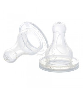 ست 2 عددی سرشیشه سیلیکونی مرحله1 Beaba Set of 2 Silicone Teats 1st Stage