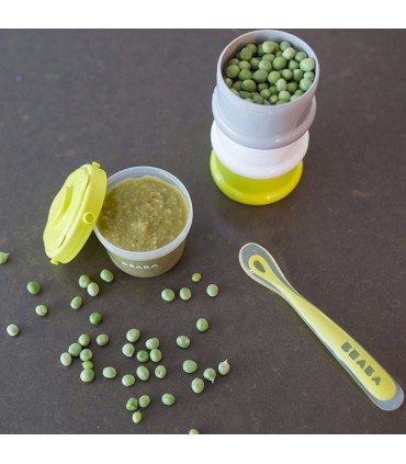 محفظه شیر خشک و اسنک Beaba Formula and Snack Container Neon