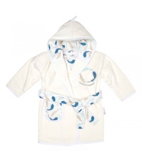 حوله تن پوش کودک Bebejou Bathrobe Owl Family