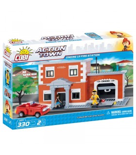 اسباب بازی ساختنی مدل زندگی شهری- ایستگاه آتش نشانی Cobi Ction Town Engine 13 Fire Station