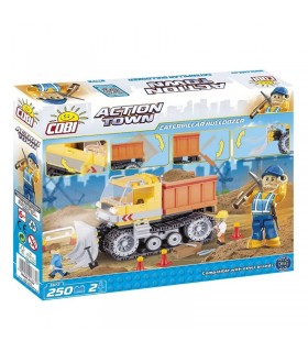اسباب بازی ساختنی مدل زندگی شهری- بلدوزر کاترپیلار Cobi Action Town Caterpillar Bulldozer