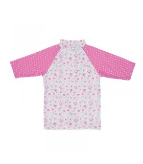 بالاتنه شنا دخترانه ضد UV خالدار (4 سال) Archimede Pastel Uv Top