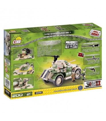 اسباب بازی ساختنی مدل ارتش کوچک- ماشین زرهی (مدلCobi Small Army T17E1 Staghound MK1 (T17E1