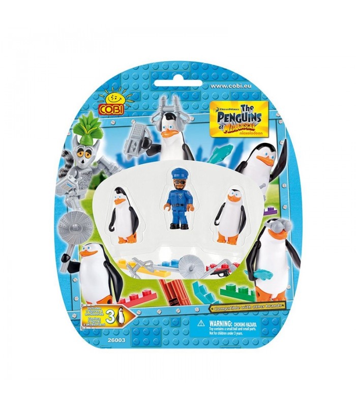 اسباب بازی ساختنی مدل پنگوئن ها Cobi Penguins 3figures & accessories