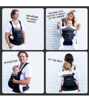 آغوشی کودک داینامیک رنگ دودی خاکستری Minimonkey Dynamic Baby Carrier