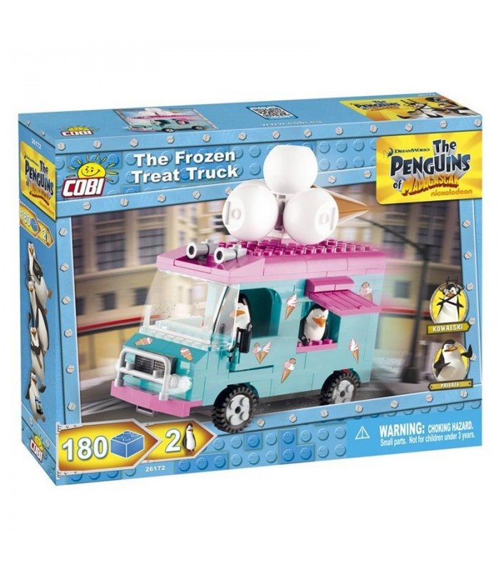 اسباب بازی ساختنی مدل پنگوئن ها- ماشین بستنی فروشی Cobi Penguins IceCream Truck
