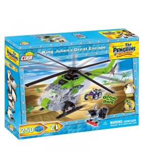 اسباب بازی ساختنی مدل پنگوئن ها- فرار پادشاه جولین Cobi Penguins King Julien's Great Escape