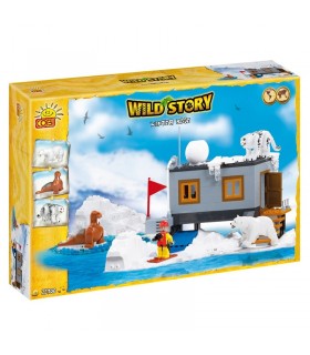 اسباب بازی ساختنی مدل وایلد استوری- پایگاه زمستانی Cobi WildStory Winter Base