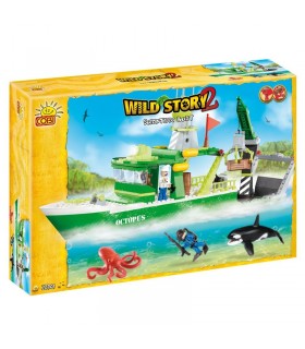 اسباب بازی ساختنی مدل وایلد استوری- قایق علمی Cobi WildStory Scientific Boat