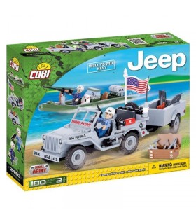 اسباب بازی ساختنی مدل جیپ Cobi Jeep Willys MB Navy