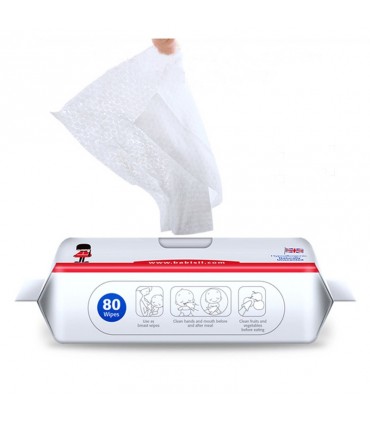 دستمال مرطوب 80 عددی بی بی سیل Babisil Baby Wipes Hand & Mouth