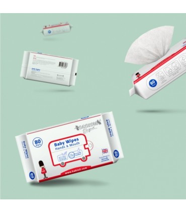 دستمال مرطوب 80 عددی بی بی سیل Babisil Baby Wipes Hand & Mouth
