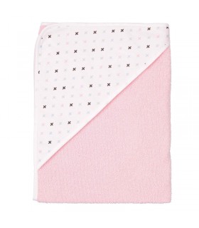 حوله کلاهدار حمام کودک لوما صورتی Luma Bathcape