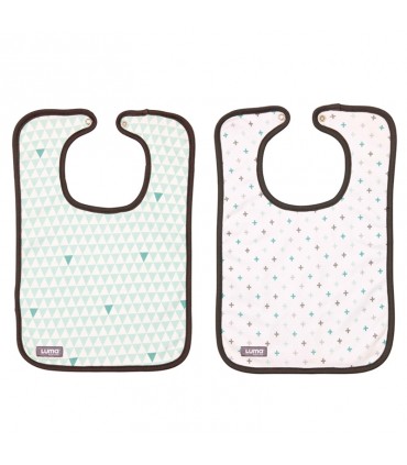 ست دو عددي پيش بند نخی لوما سبز آبی Luma Bib