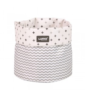 سبد وسایل بهداشتي نوزاد لوما سفید طرحدار Luma Nursery Basket