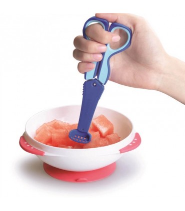 قیچی سه کاره غذا کیدزمی آبی Kidsme 3-in-1 Food Scissors