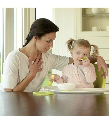 ست قاشق چنگال کودک نوپا کیدزمی آبی Kidsme Toddler Spoon and Fork Set