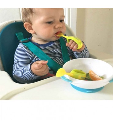 ست قاشق چنگال کودک نوپا کیدزمی سبز Kidsme Toddler Spoon and Fork Set