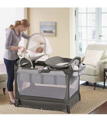 تخت و پارک با جایگاه تعویض گراکو Graco Pack 'n Play Playard with Cuddle Cove Elm