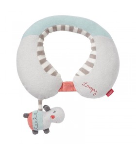 بالشت دور گردنی با آویز جغجغه ای بیبی فن طرح اسب آبی BabyFehn Neck Support Hippo