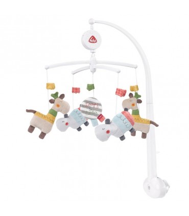 آويز تخت موزيکال بیبی فن طرح زرافه و اسب آبی BabyFehn Mobile Musical Loopy & Lotta