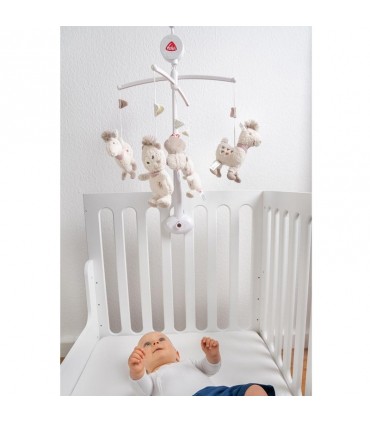 آويز تخت موزيکال بیبی فن طرح لاما BabyFehn Mobile Musical Peru