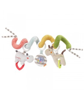 آويز مارپیچ کالسکه و تخت بیبی فن طرح زرافه و اسب آبی BabyFehn Activity Spiral Loopy & Lotta