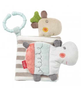 آویز کالسکه کتابچه بیبی فن طرح زرافه و اسب آبی BabyFehn Soft Book Loopy & Lotta