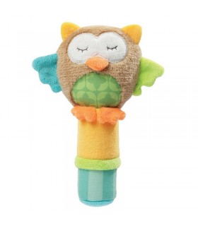 جغجغه سوسیسی بیبی فن طرح جغد BabyFehn Rod Grabber Owl