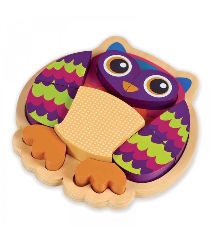مرتب سازی اشکال-پازل چوبی اوپس طرح جغد Oops Happy Puzzle Owl-فروشگاه کودکو