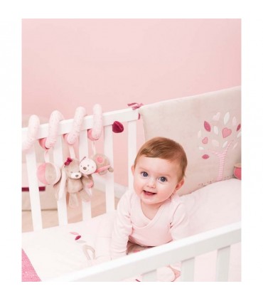 آویز مارپیچ خرگوش صورتی ناتو Nattou Spirale Nina, Jade & Lili