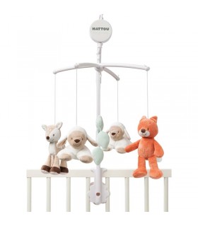 آویز تخت موزیکال روباه ناتو Nattou mobile Fanny & Oscar