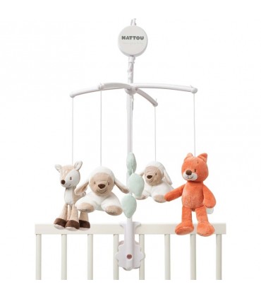 آویز تخت موزیکال روباه ناتو Nattou mobile Fanny & Oscar