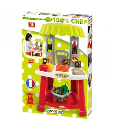 غرفه میوه فروشی با سبد خرید اکوئی فیر Ecoiffier Market Stall with Carrying Basket