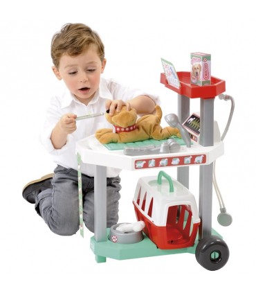 چرخ دستی دامپزشکی با تجهیزات کامل اکوئی فیر Ecoiffier Veterinary Clinic