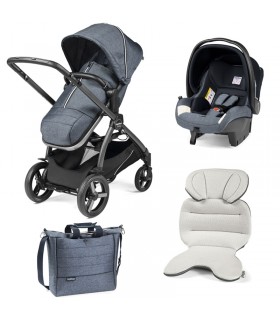 ست کالسکه به همراه پد نوزادی کریر و ساک لوازم پگ پرگو مدل Peg-Perego Ypsi Luxe Mirage