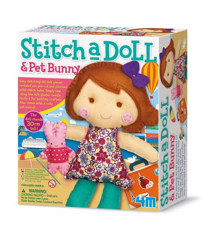 عروسک و خرگوش فور ام 4M Stitch a Doll & Pet Bunny