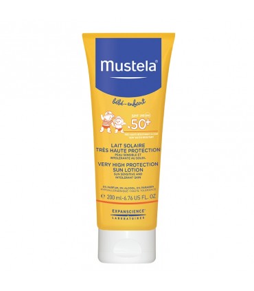 لوسيون ضد آفتاب با قدرت پوشانندگي خيلي زياد با  +SPF 50 موستلا Mustela Sun Lotion