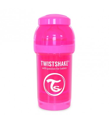 شیشه شیر آنتی کولیک 180 میل تویست شیک TwistshakeAnti Colic Bottle 180ml Pink