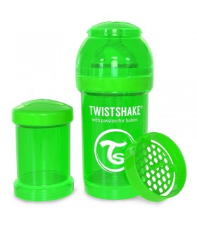 شیشه شیر آنتی کولیک 180 میل سبز تویست شیک Twistshake Anti Colic Bottle 180ml Green