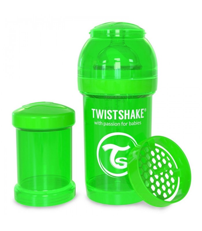 شیشه شیر آنتی کولیک 180 میل تویست شیک TwistshakeAnti Colic Bottle 180ml Green
