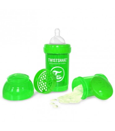شیشه شیر آنتی کولیک 180 میل تویست شیک TwistshakeAnti Colic Bottle 180ml Green