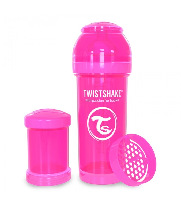 شیشه شیر آنتی کولیک 260 میل تویست شیک TwistshakeAnti Colic Bottle 260ml Pink