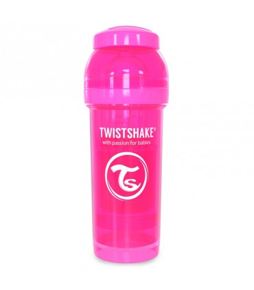 شیشه شیر آنتی کولیک 260 میل تویست شیک TwistshakeAnti Colic Bottle 260ml Pink