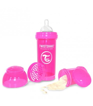 شیشه شیر آنتی کولیک 260 میل تویست شیک TwistshakeAnti Colic Bottle 260ml Pink