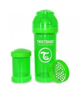 شیشه شیر آنتی کولیک 260 میل سبز تویست شیک Twistshake Anti Colic Bottle 260ml Green