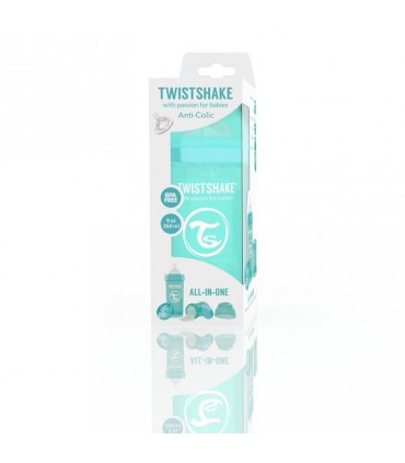 شیشه شیر آنتی کولیک 260 میل تویست شیک TwistshakeAnti Colic Bottle 260ml Turquoise