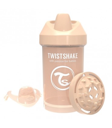لیوان آبمیوه خوری 300 میل تویست شیک Twistshake Crawler Cup 300ml Pastel Beige
