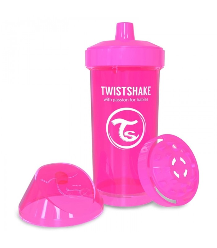 لیوان آبمیوه خوری 360 میل تویست شیک Twistshake Crawler Cup 360ml Pink